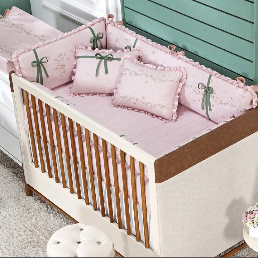 Kit Berço Florescer da Primavera Batistela 10 Peças