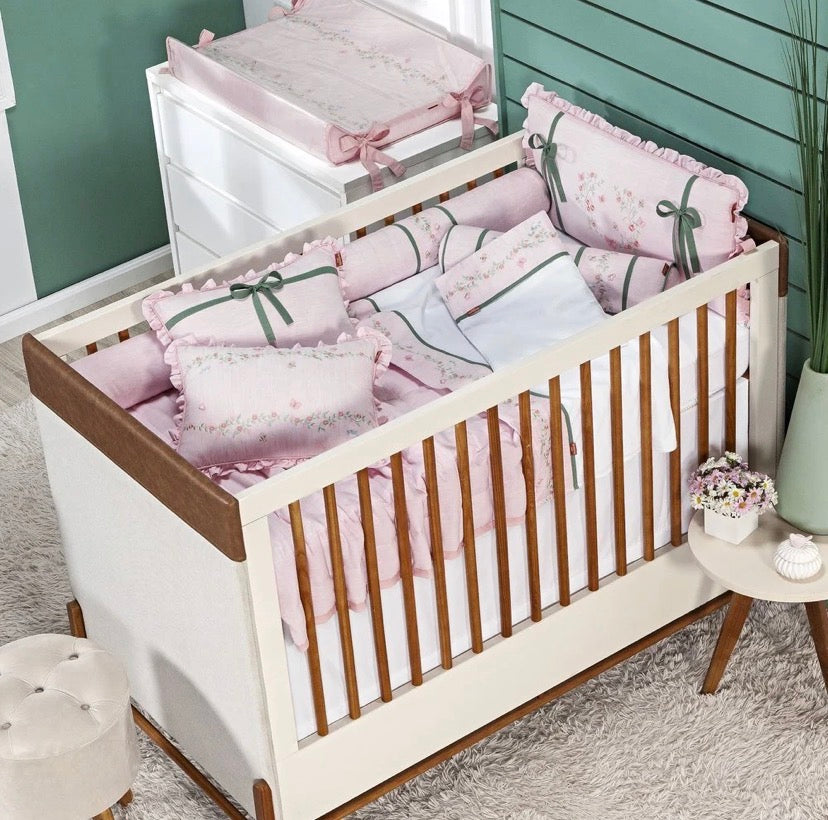 Kit Berço Florescer da Primavera Batistela 10 Peças