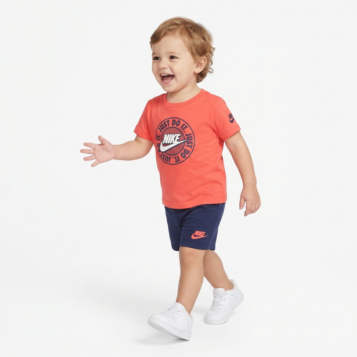 Conjunto Just Do It Laranja Azul Marinho Nike