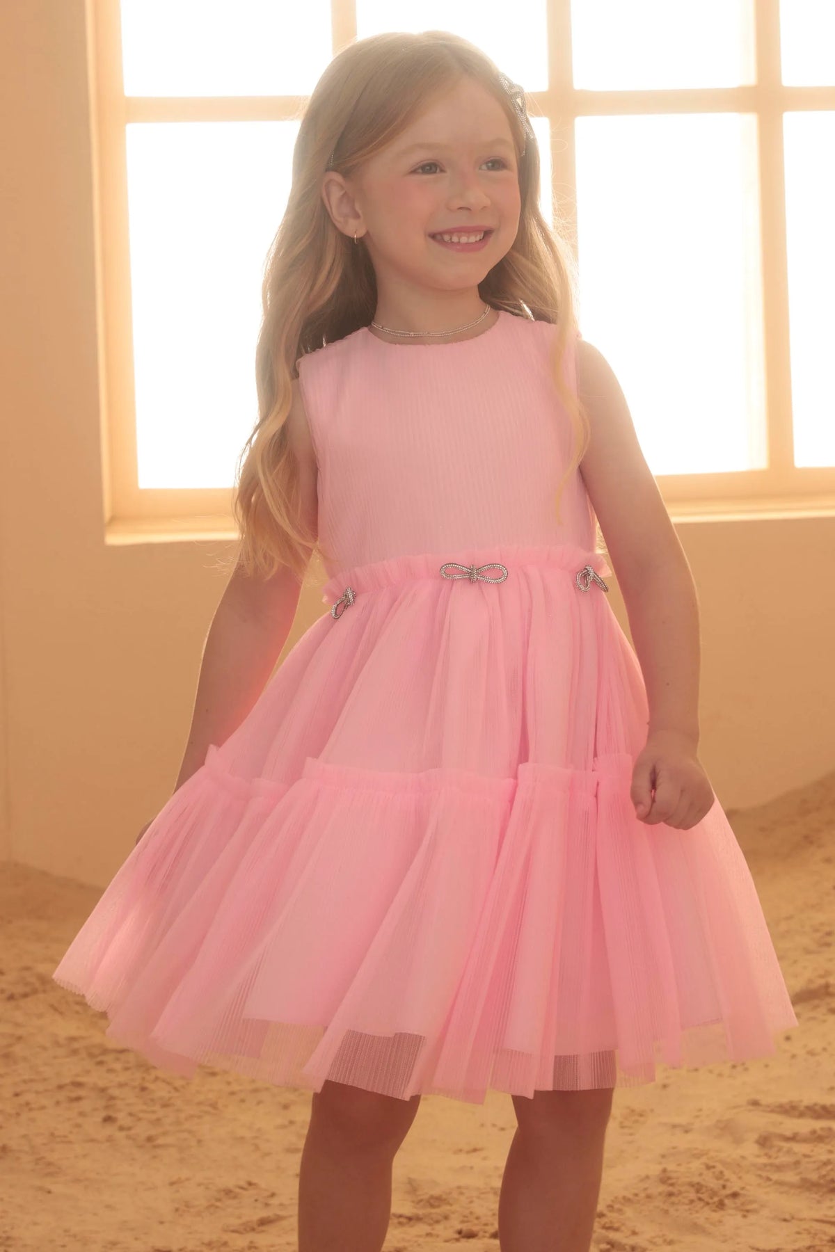 Vestido De Festa Málagah Tule Rosa