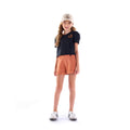 Conjunto Blusa Preta "So Happy" e Short Terracota Menina Anjo