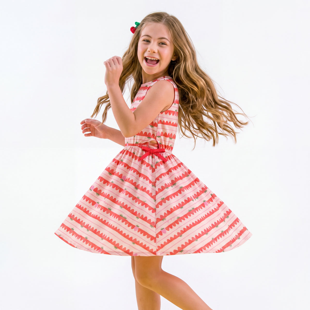 Vestido Casual Morangos Málagah Malha