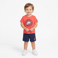 Conjunto Just Do It Laranja Azul Marinho Nike