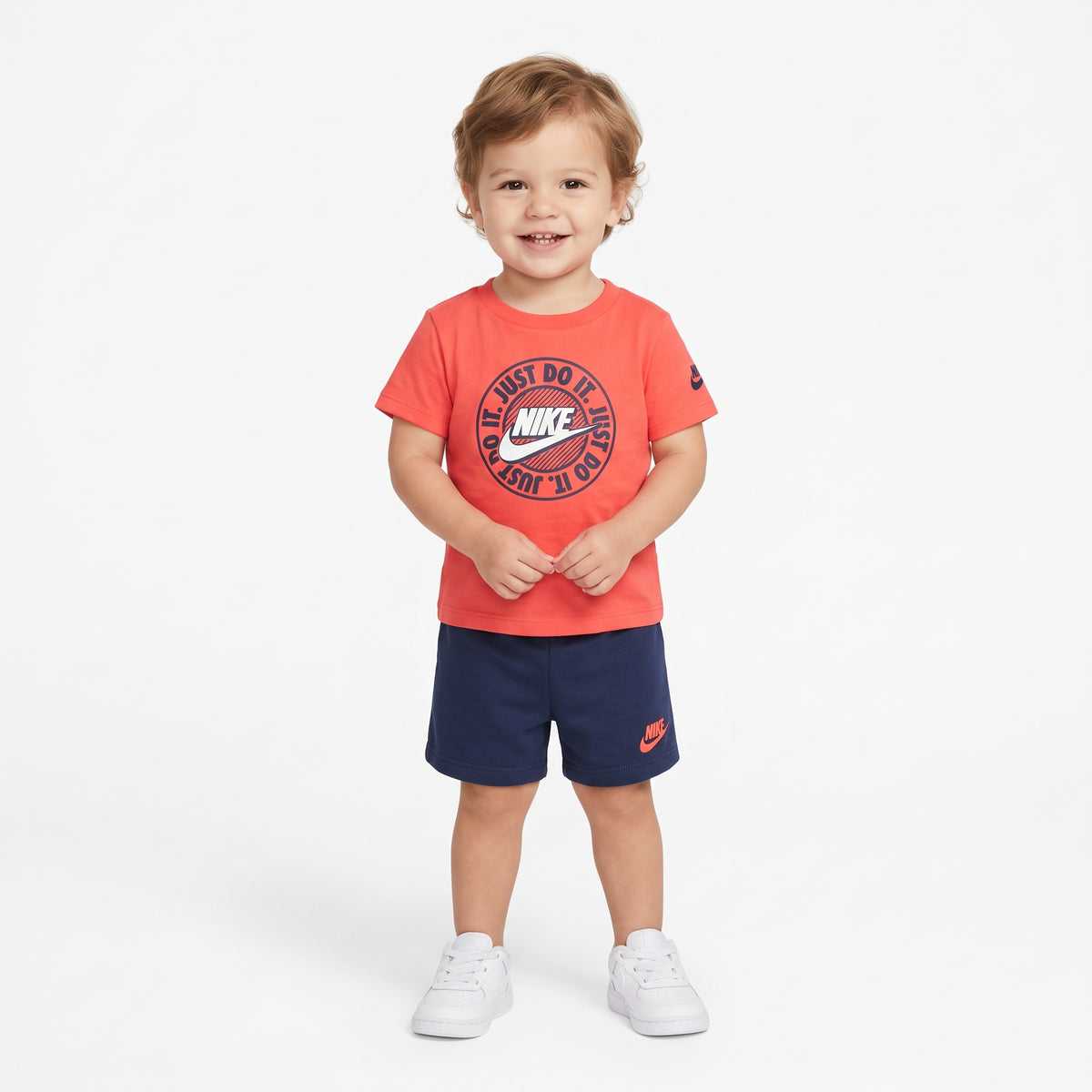 Conjunto Just Do It Laranja Azul Marinho Nike