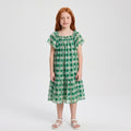 Vestido Verde Xadrez Floral Málagah